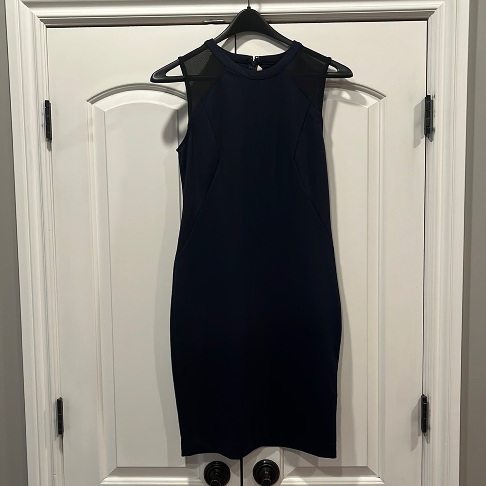 Navy Blue and Black Banana Republic Dress, size 10